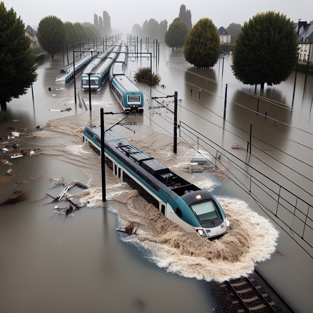 Central France Floods Disrupt Rail and Road Networks