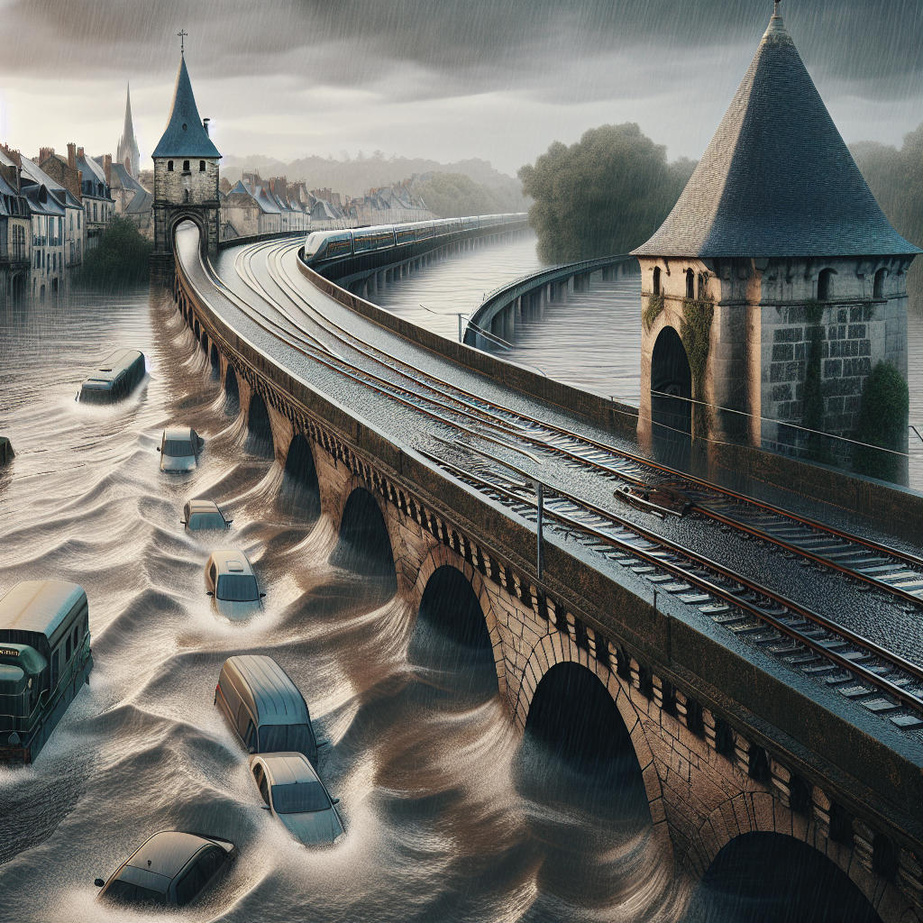 Central France Floods Disrupt Rail and Road Networks