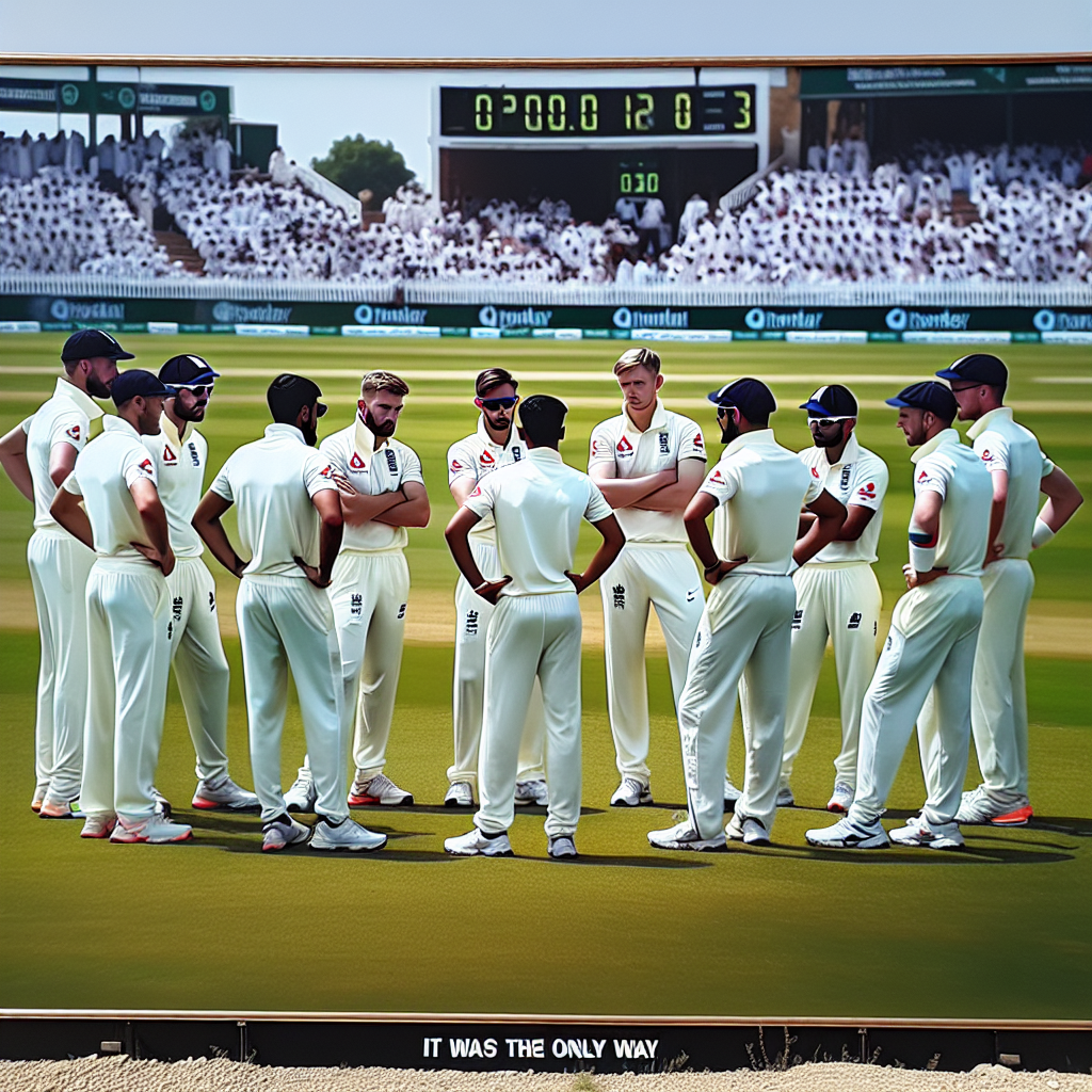 England Maintain Strategy Despite Second-Test Loss in Pakistan: 'It Was the Only Way'