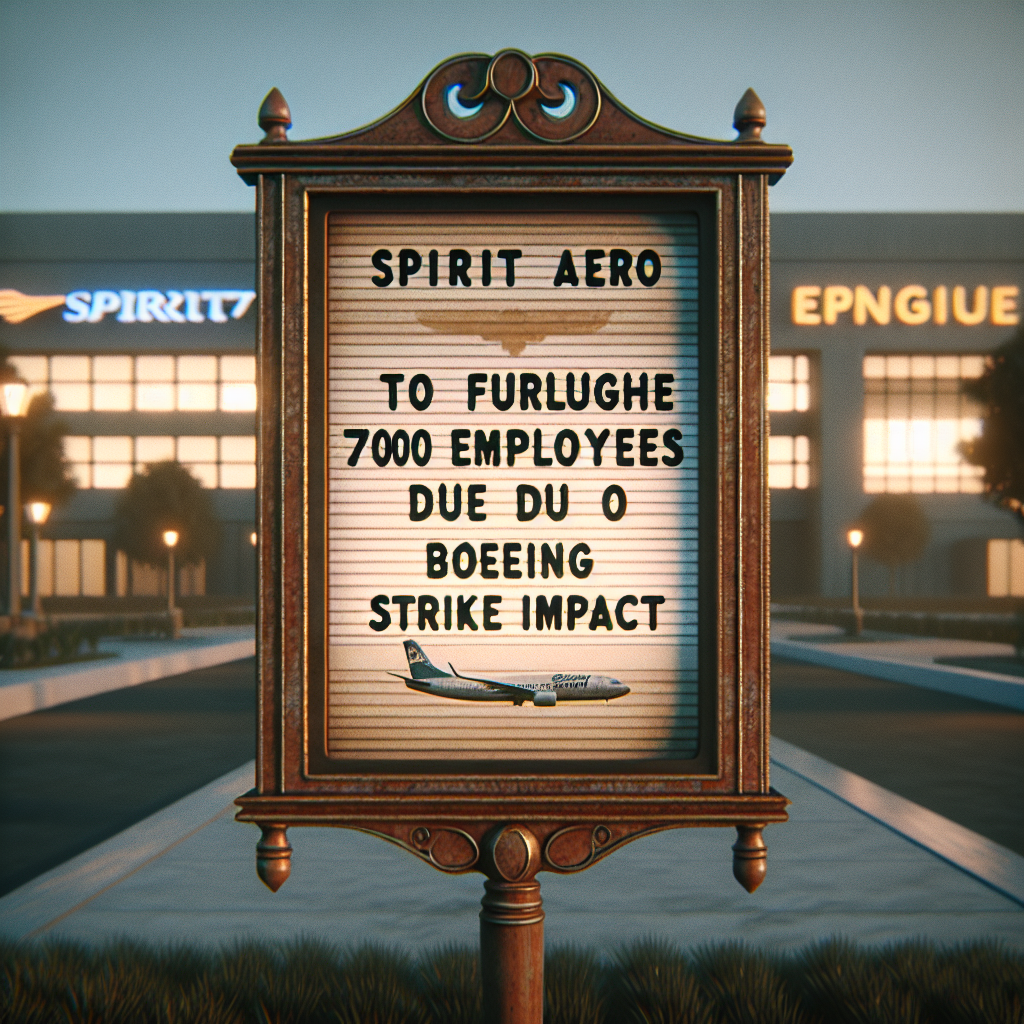 Spirit Aero to Furlough 700 Employees Amid Boeing Strike Impact