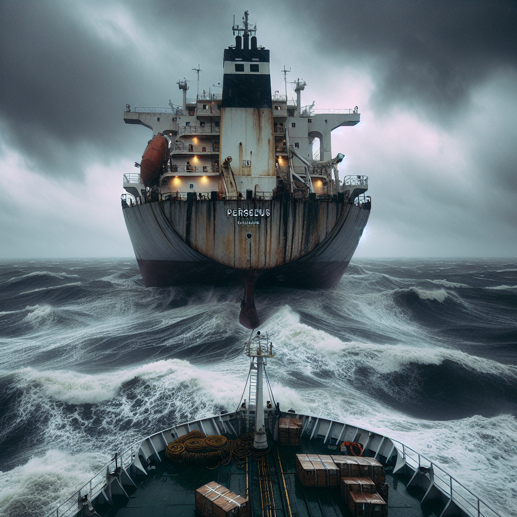 Stranded Ship with Explosive Cargo Drifts in North Sea for Weeks