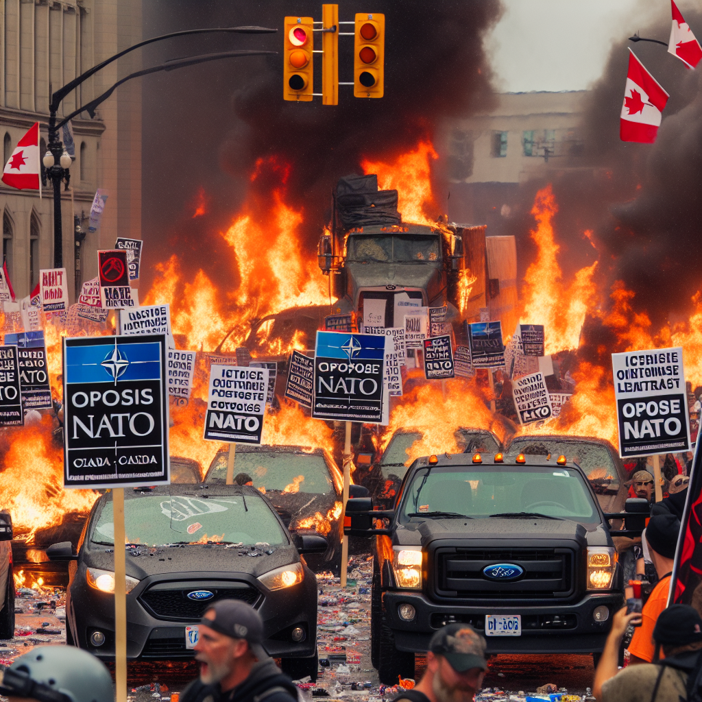 Anti-NATO Demonstrators Set Cars Ablaze in Canada (VIDEOS)