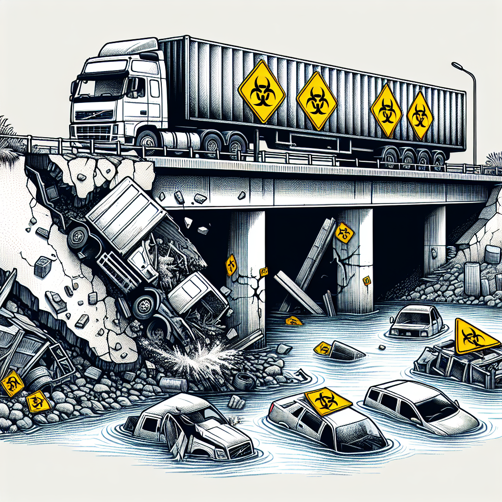 Acid Truck Plummets into River Following Fatal Bridge Collapse (VIDEOS)