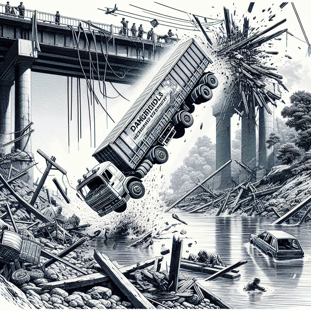 Acid Truck Plunges into River After Fatal Bridge Collapse (VIDEOS)