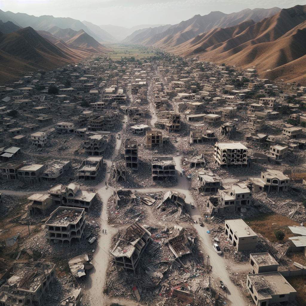 Aerial View Reveals Zabadani's Devastation from Syrian Conflict