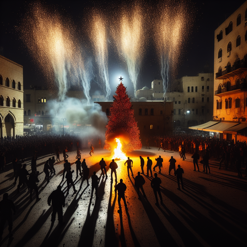 Christmas Tree Burning Sparks Protests in Syria