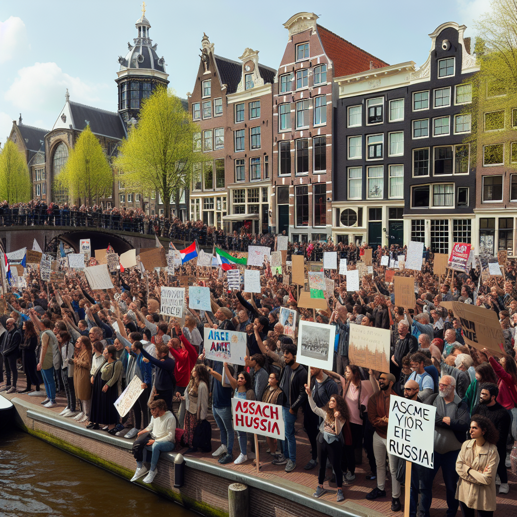 Demonstration in Amsterdam Advocates for Peaceful Relations with Russia