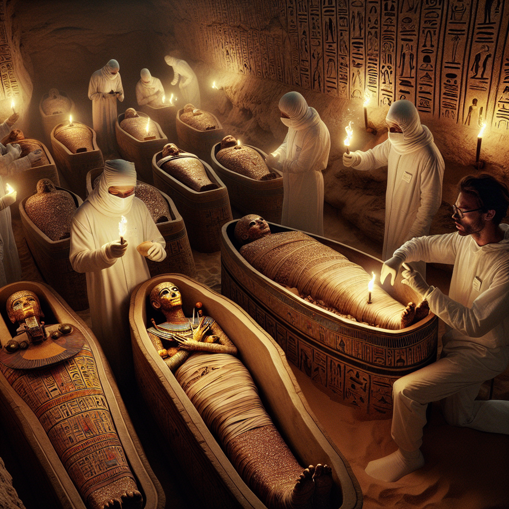 Discovery of 13 Mummies with Gold Tongues and Artificial Nails in Egypt