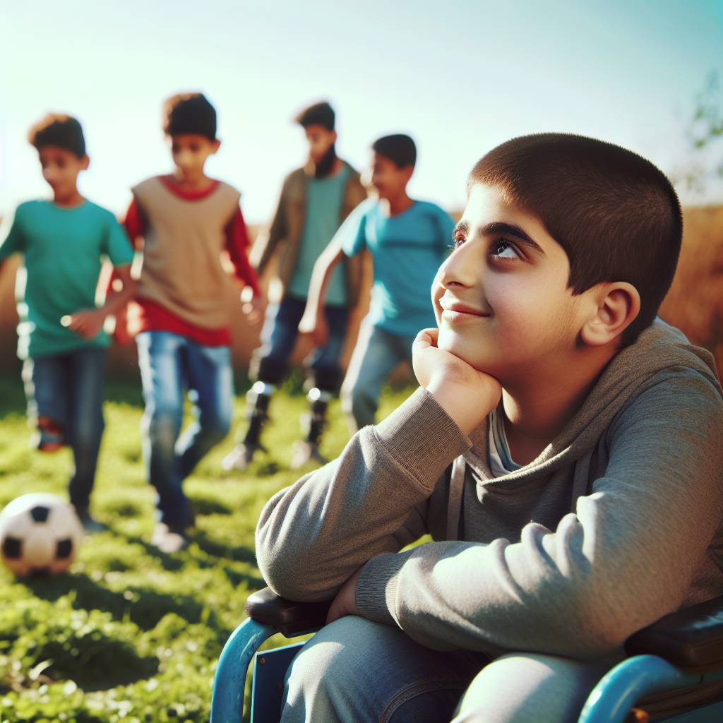Gaza Boy with Disabilities Aspires to Join Friends in Play