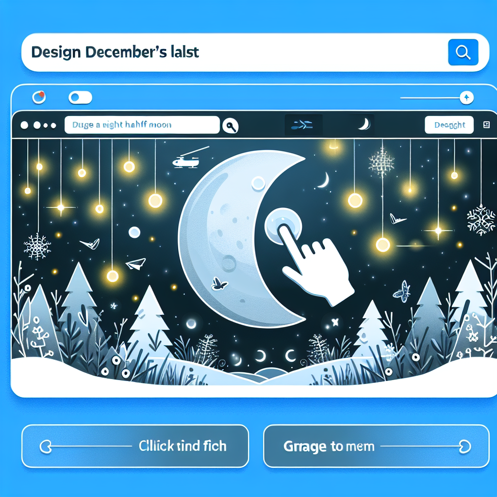 Google Doodle Celebrates December's Last Half Moon with Interactive Game