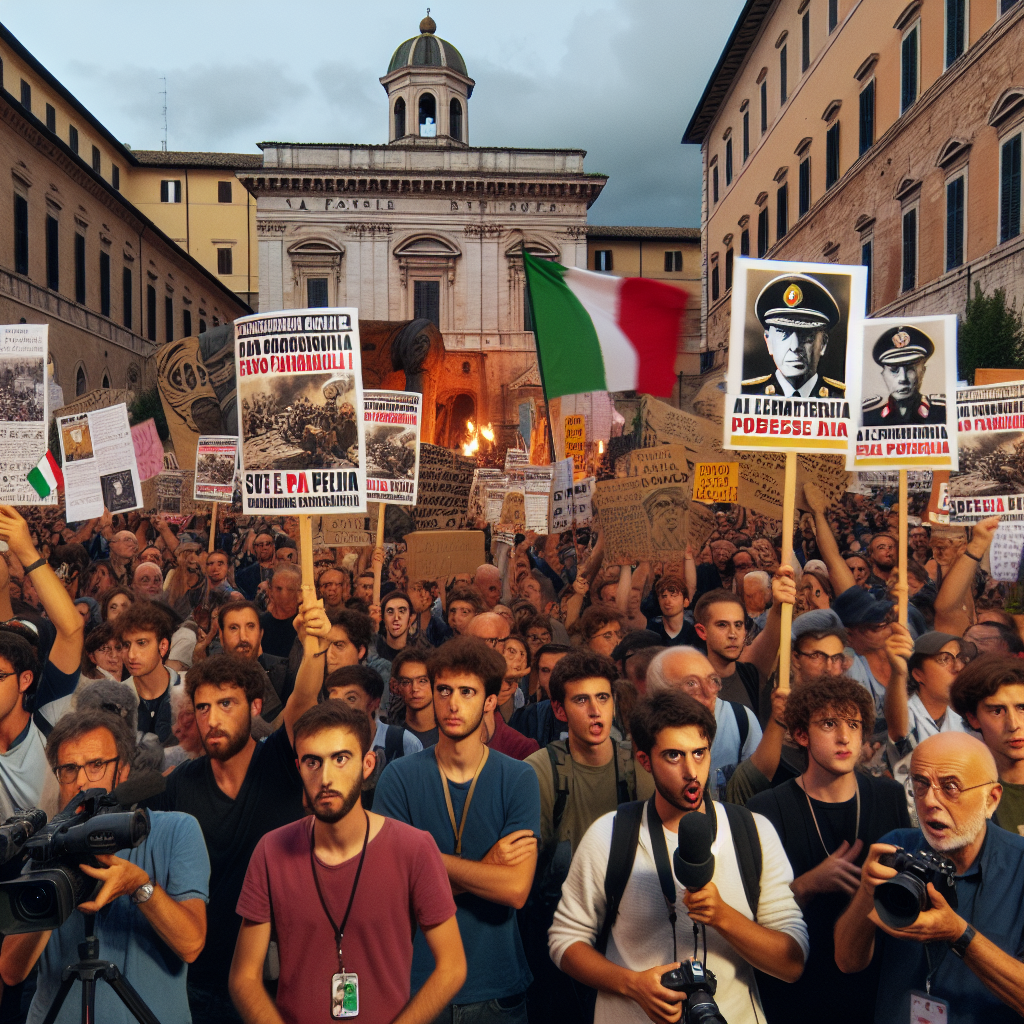 Italians Rally Against Alleged Ukrainian Attack on Russian General (VIDEO)