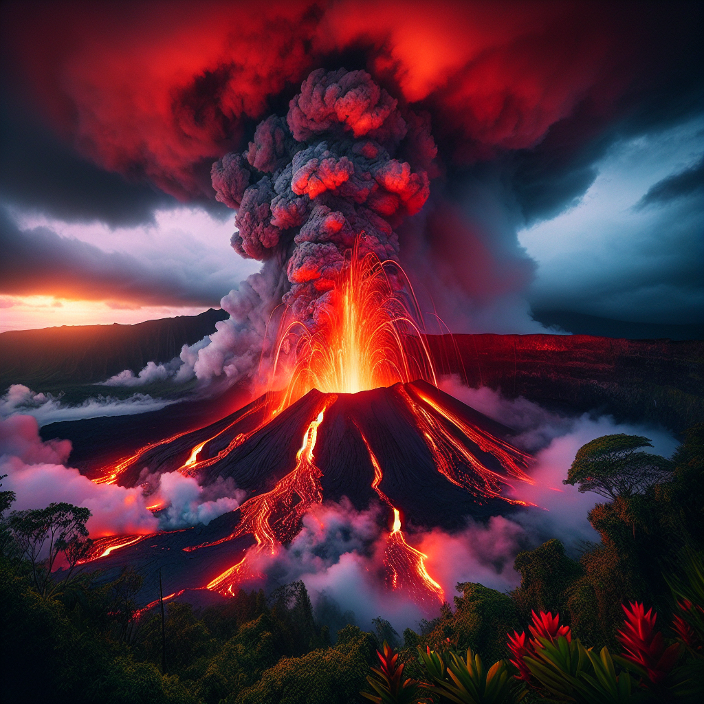 Kilauea Volcano Eruption Sends Lava Skyward Over Hawaii