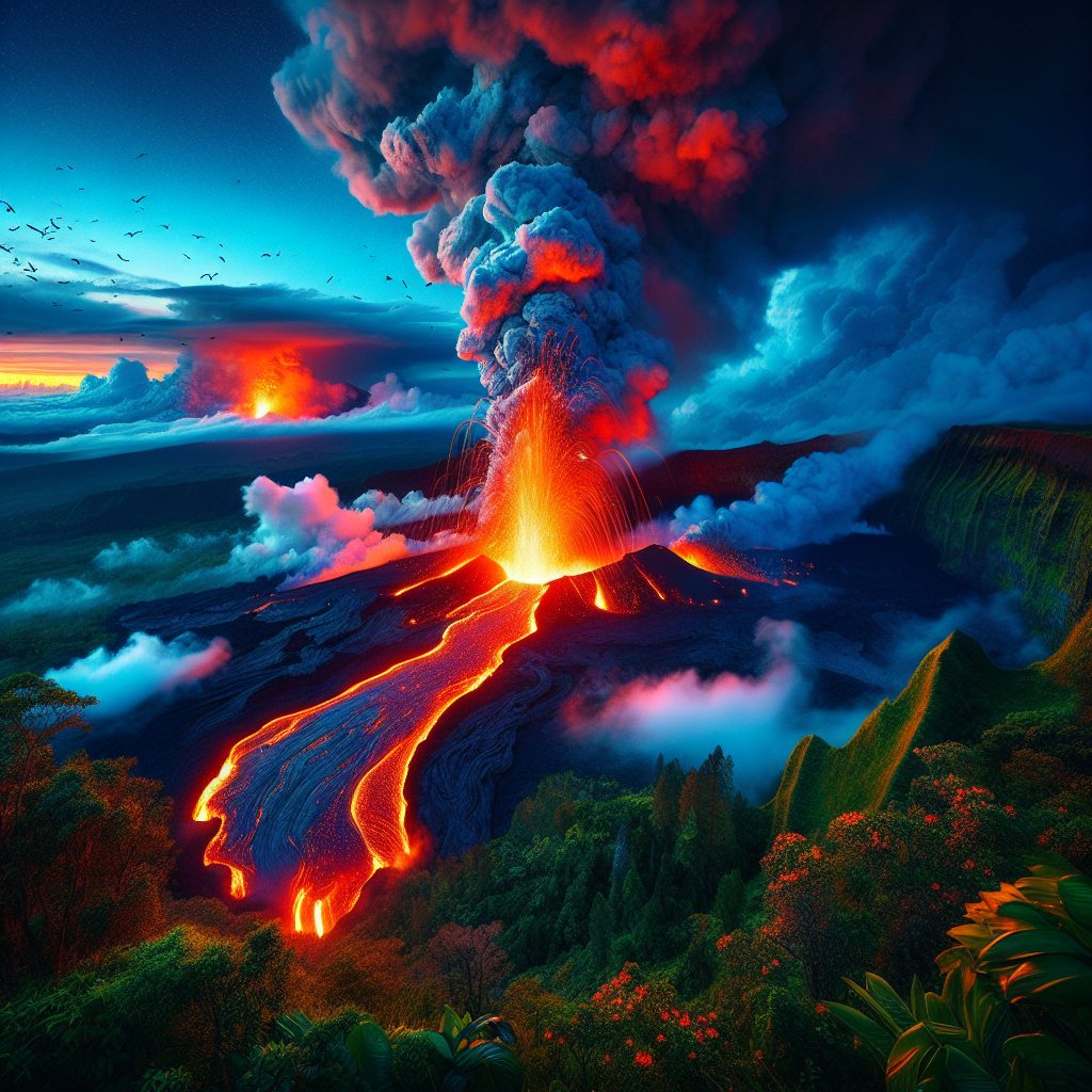 Kilauea Volcano Erupts in Hawaii, Sending Lava Fountains Skyward