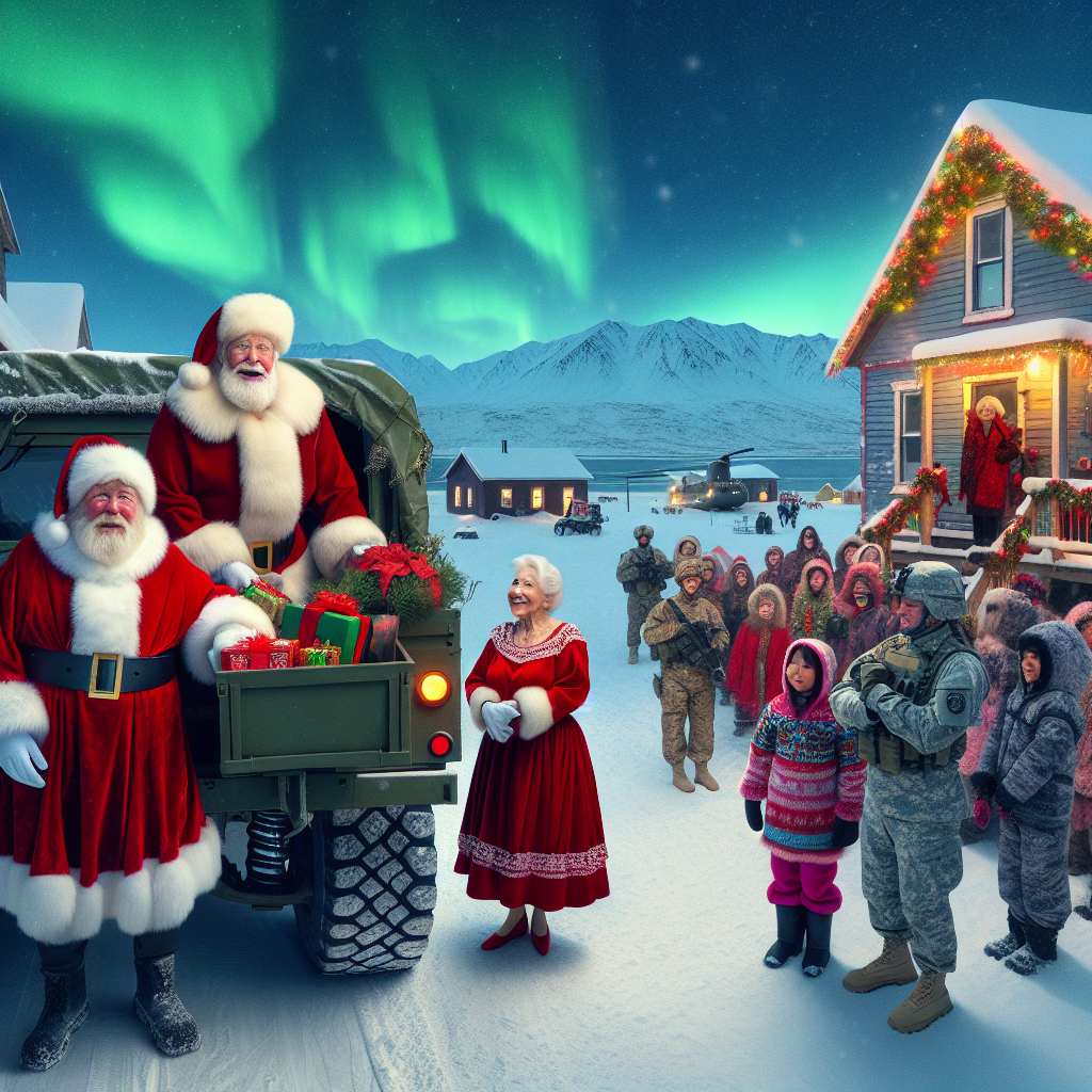 Santa and Mrs. Claus Deliver Christmas to Alaska Native Village via Military Transport
