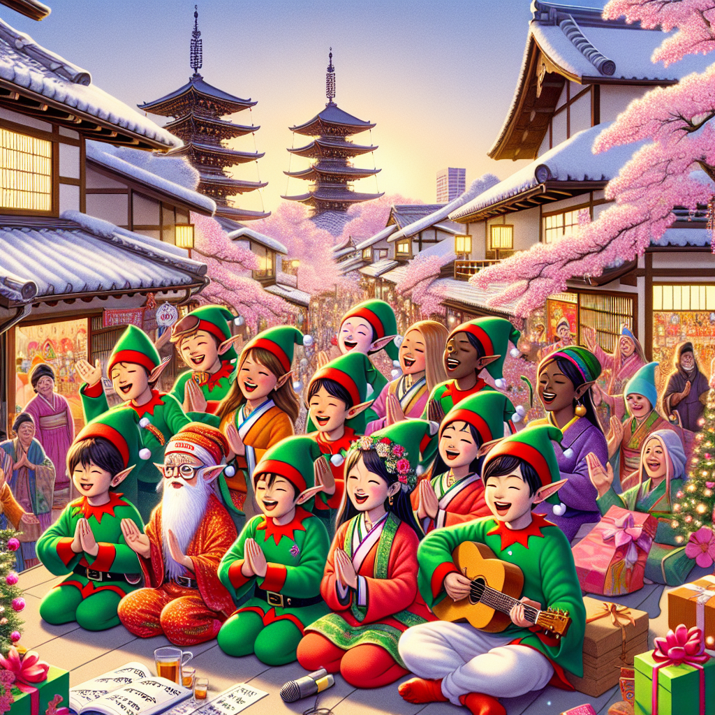 Santa's Elves Chant 'Hare Krishna' in Japan: A Festive Fusion