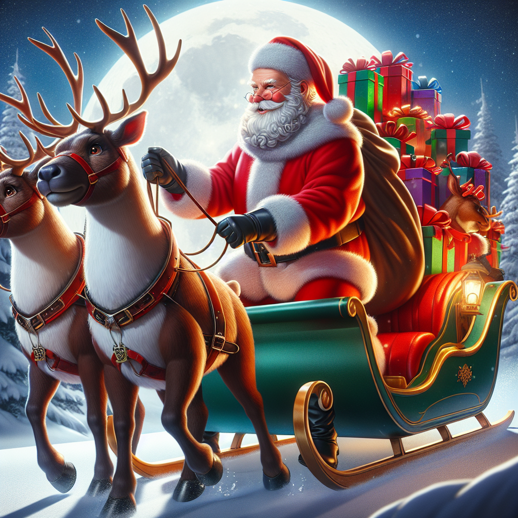 Santa's Reindeer-Led Journey to Deliver Gifts Begins