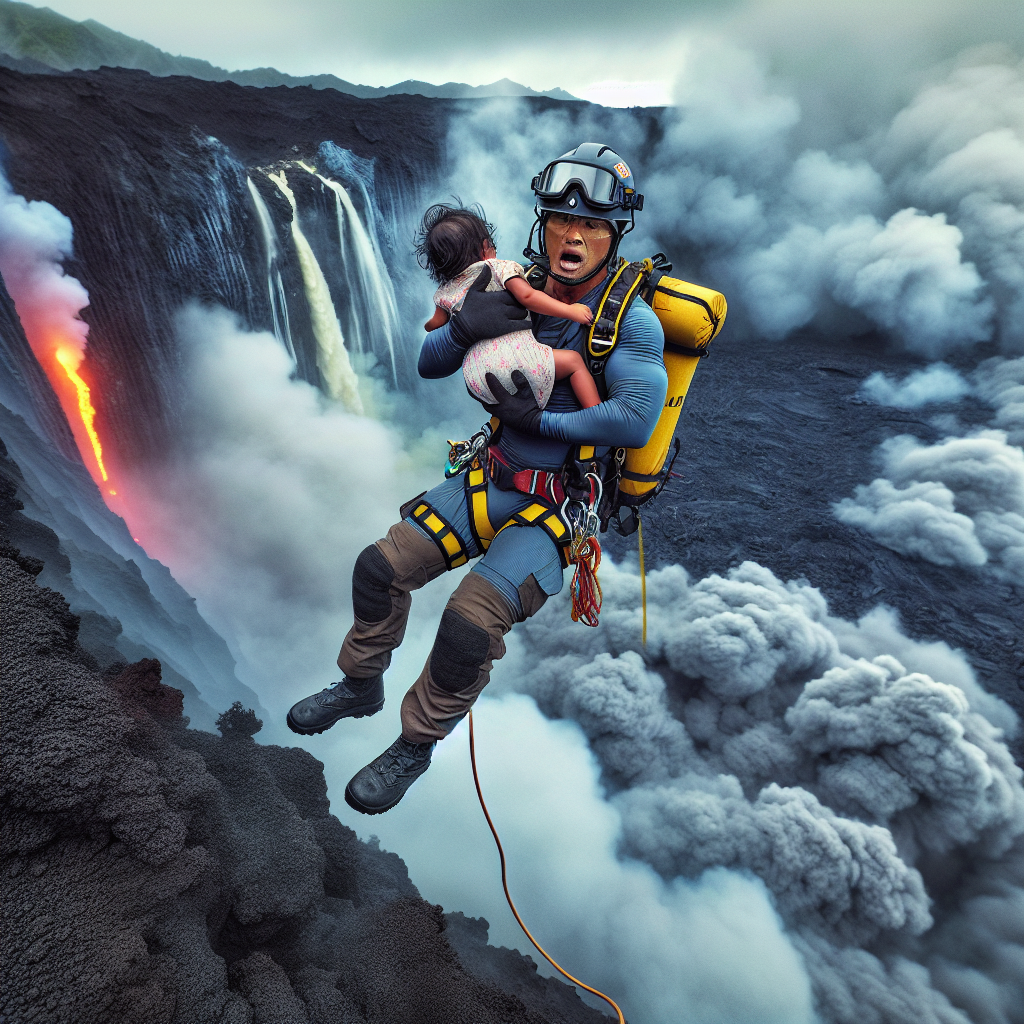 Toddler Rescued from 400-Foot Cliff at Kilauea Volcano