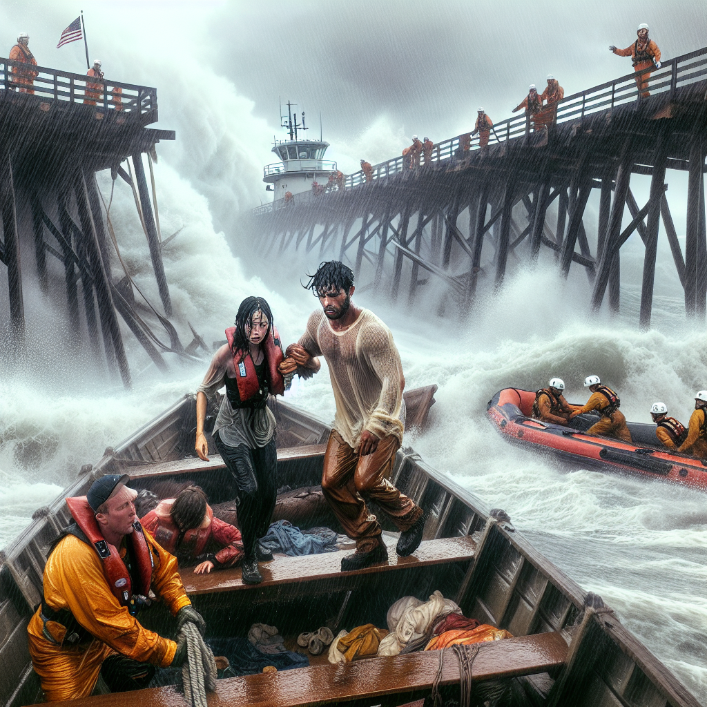 Two Rescued After California Wharf Collapse Amid Major Pacific Storm Surf