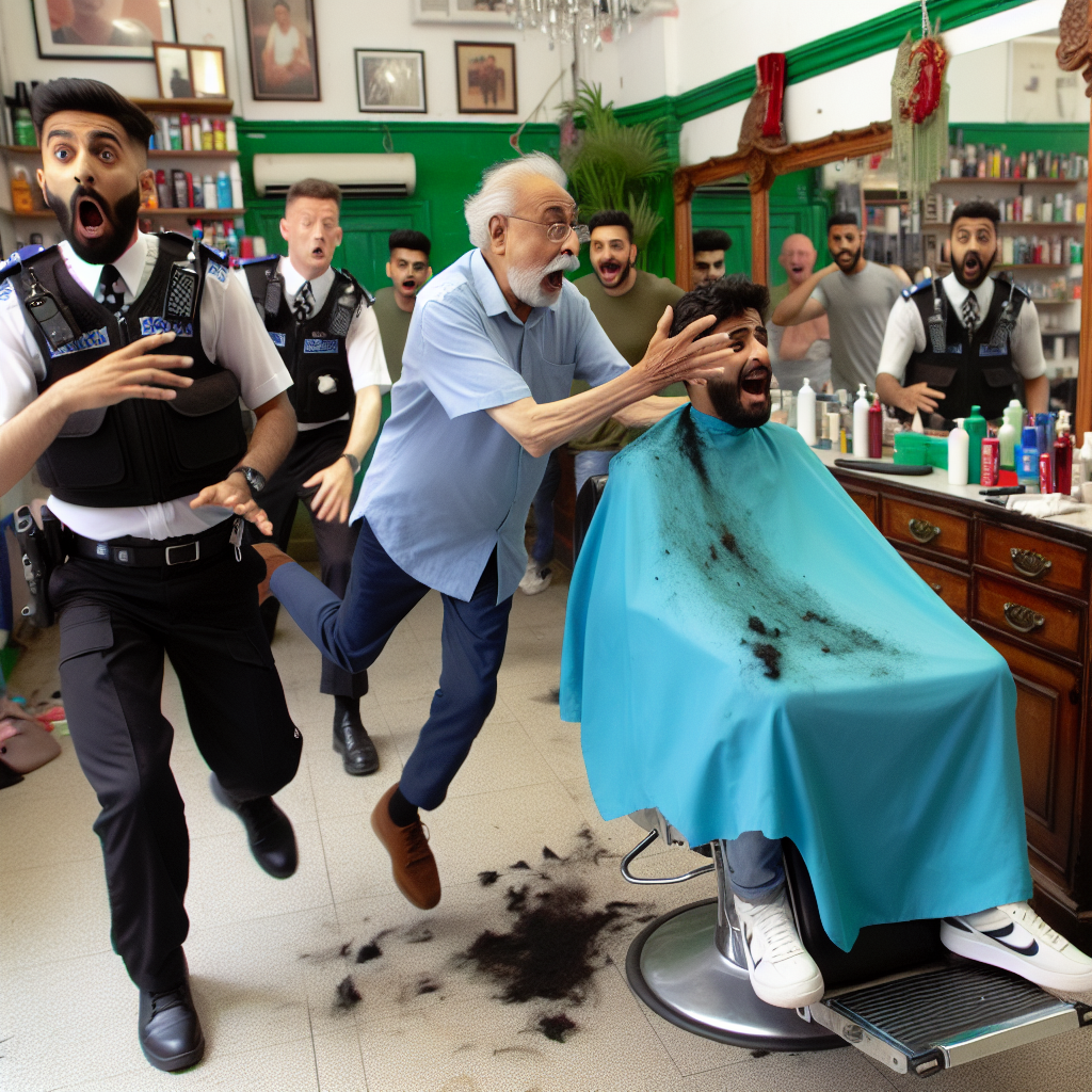 UK Man Interrupts Haircut to Assist Officer in Distress, Sparks Online Buzz