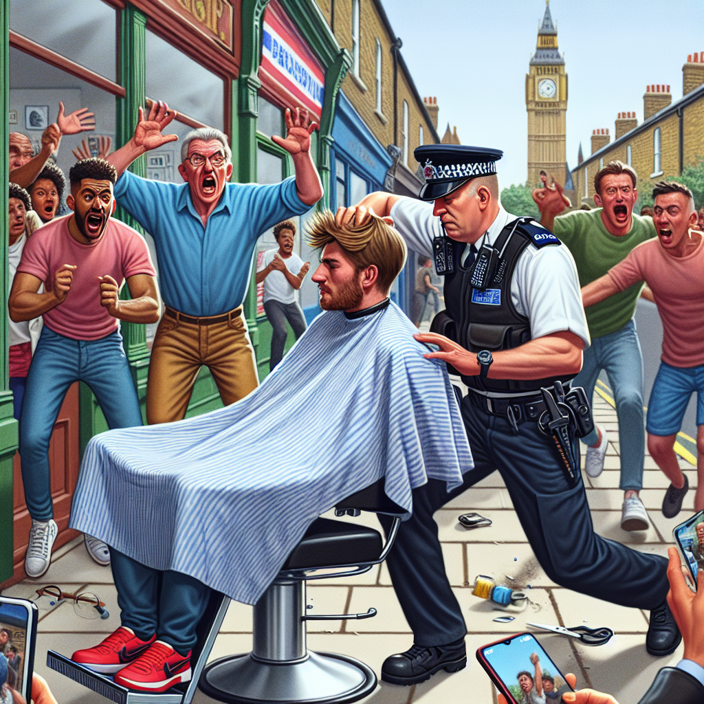 UK Man Interrupts Haircut to Assist Policeman Under Attack, Sparks Online Reactions
