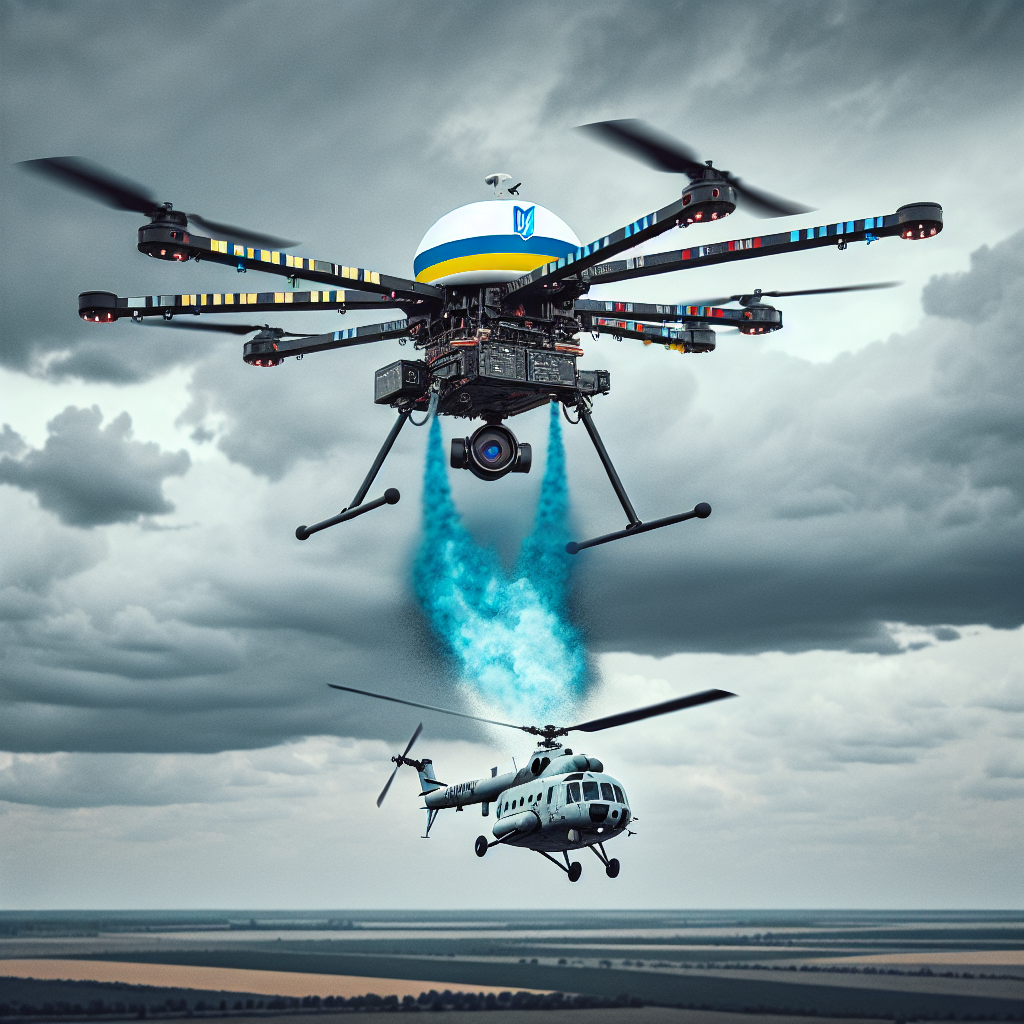 "Ukrainian Drone Achieves Milestone by Downing Russian Helicopter"
