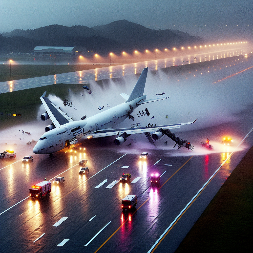 Video: Plane Skids Off Runway and Crashes at South Korea Airport