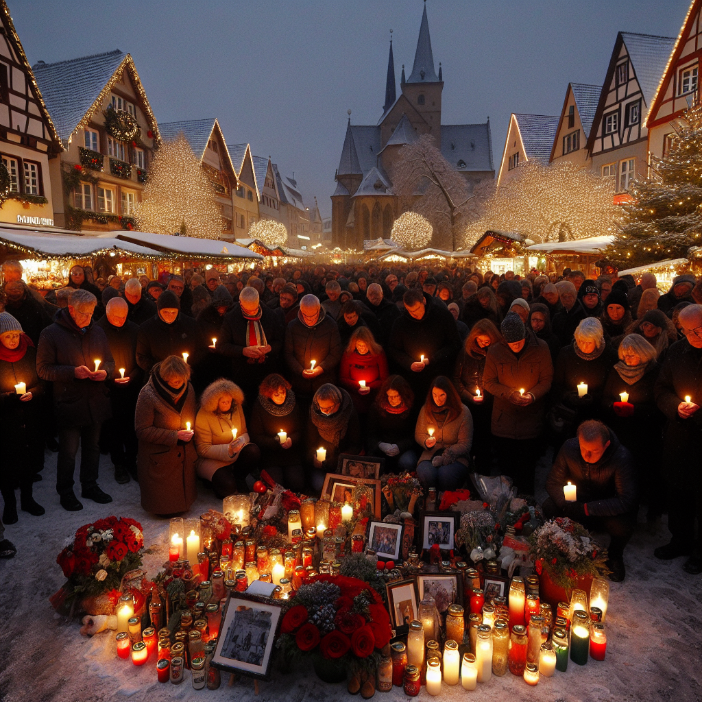 Vigil Held for Victims of Tragic Car-Ramming Incident at German Christmas Market