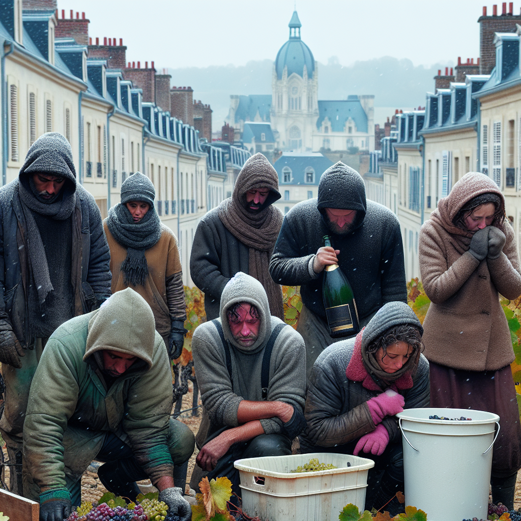 Vineyard Workers Endure Harsh Conditions in Opulent French Champagne Town