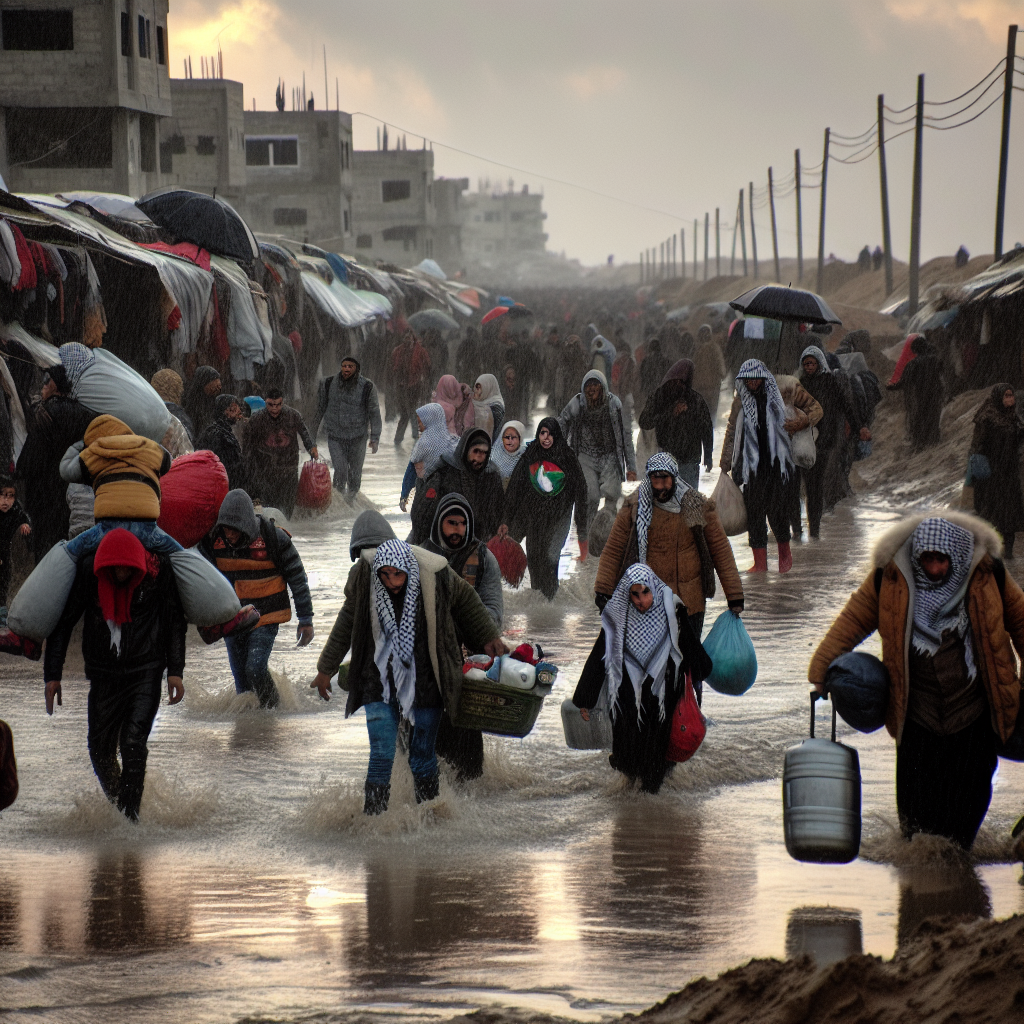 Winter Rains Intensify Struggles for Displaced Palestinians in Gaza