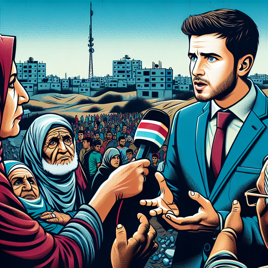 Al Jazeera Reporter Interviews Palestinians Fleeing to Northern Gaza