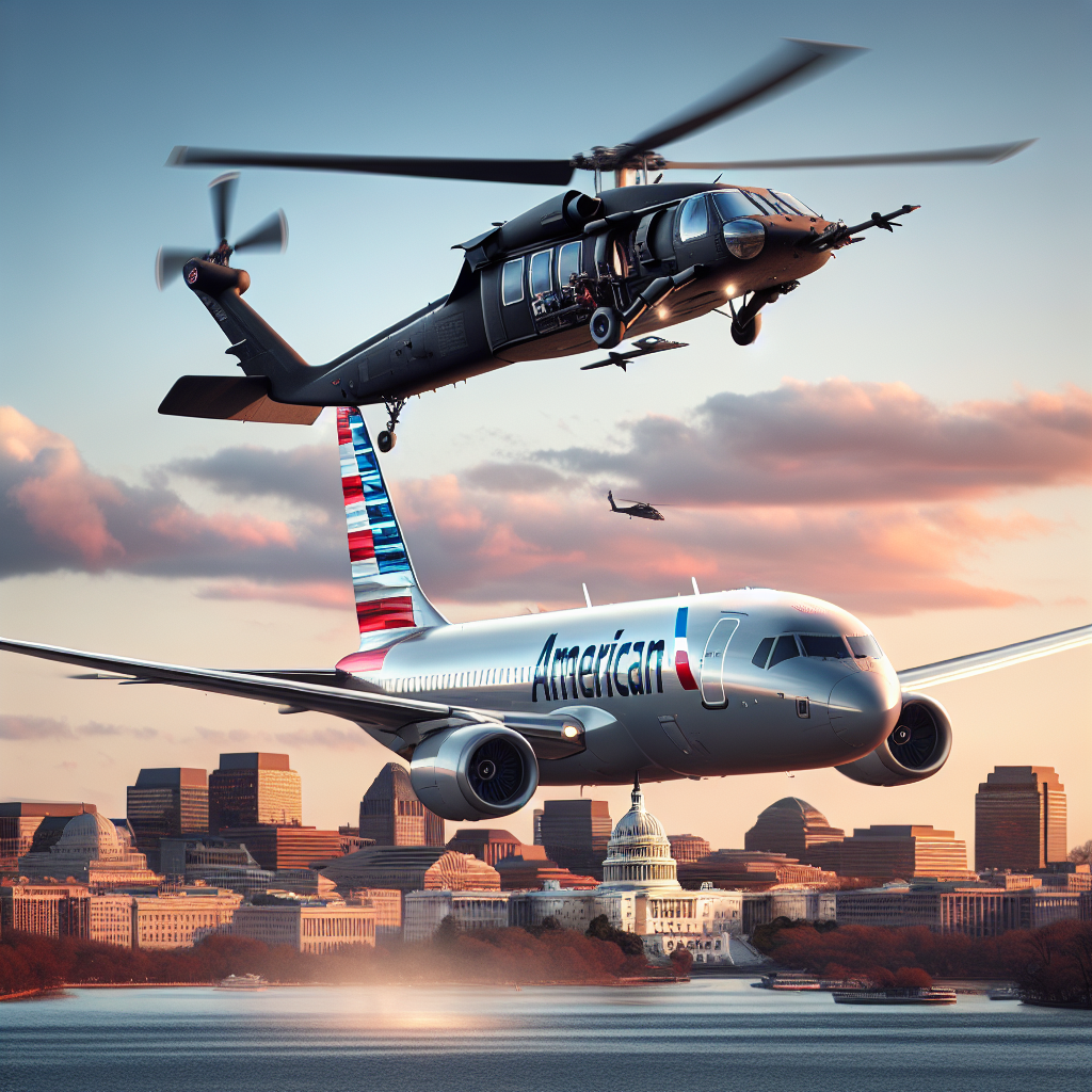 American Airlines Plane and Black Hawk Helicopter Collide Near Washington, DC