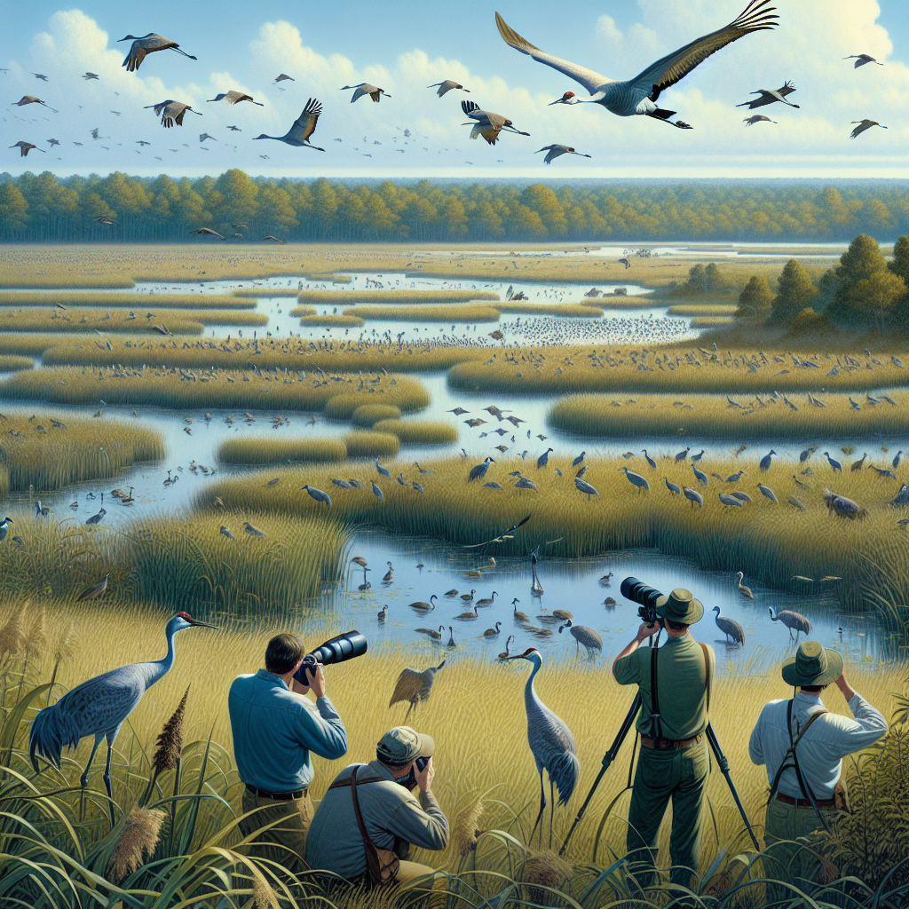 Birdwatcher's Haven: Alabama Refuge Welcomes Migrating Sandhill Cranes