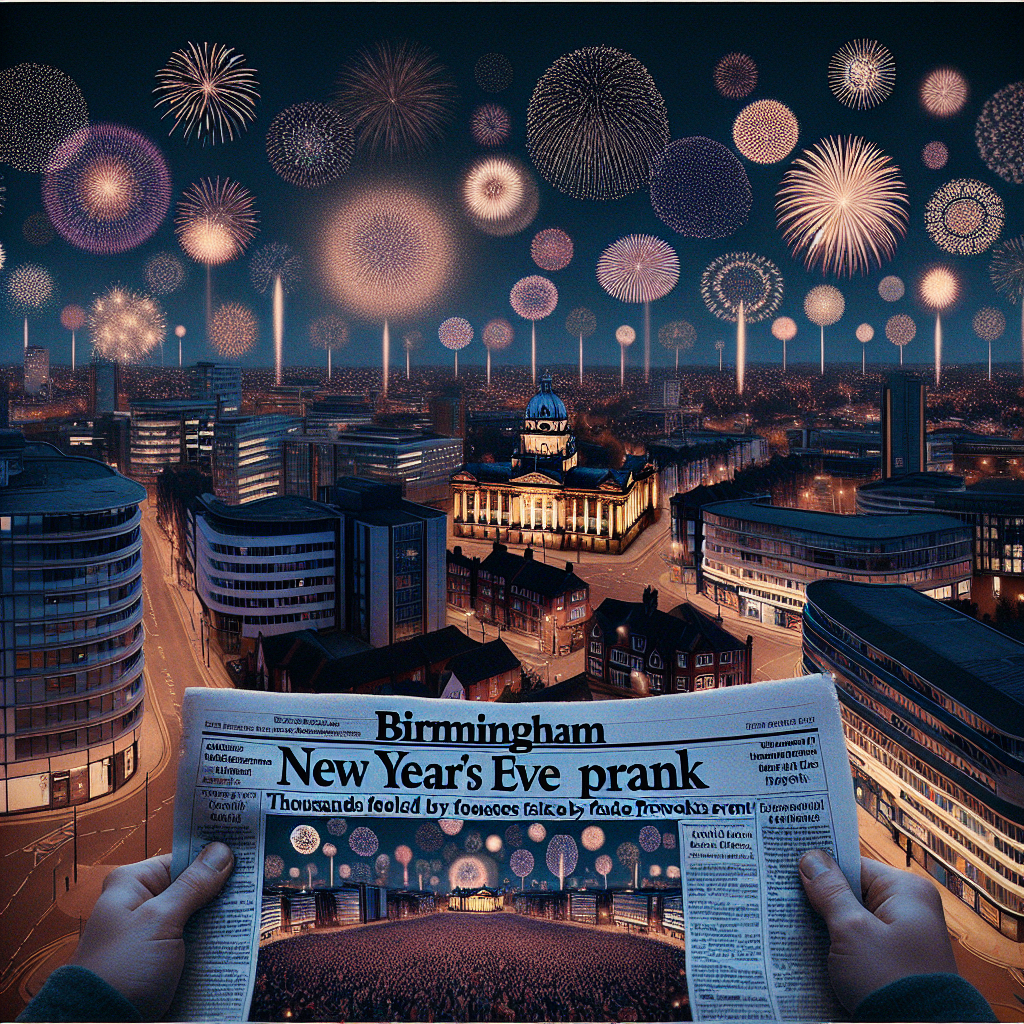 Birmingham's New Year's Eve Prank: Thousands Fooled by Fake Fireworks Event