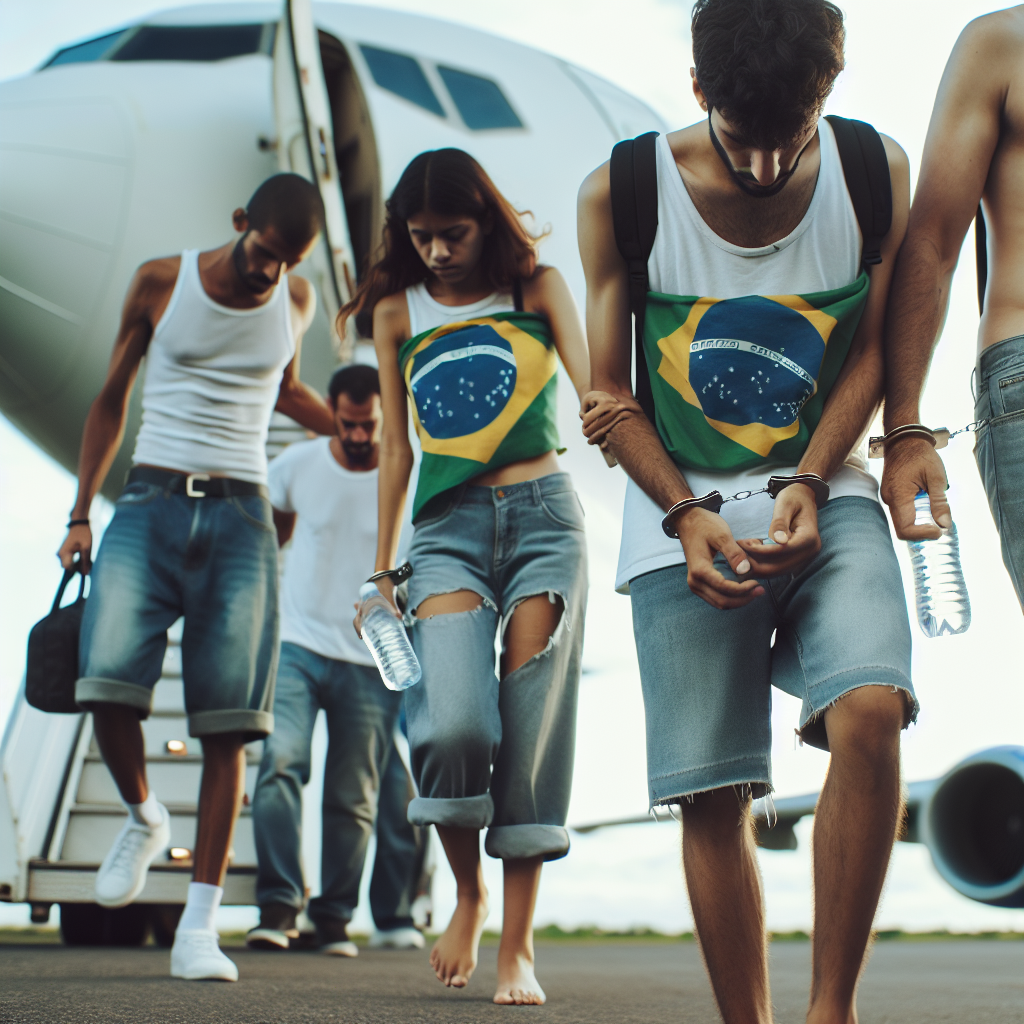 Deported Brazilians Return Home: No Water on Flight, Handcuffed