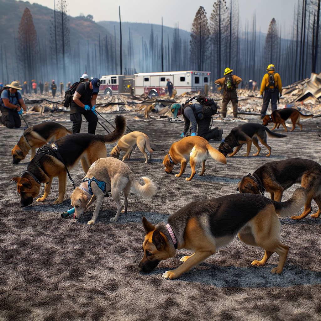 Dogs Play Crucial Role in Extensive Search for Los Angeles Fire Victims