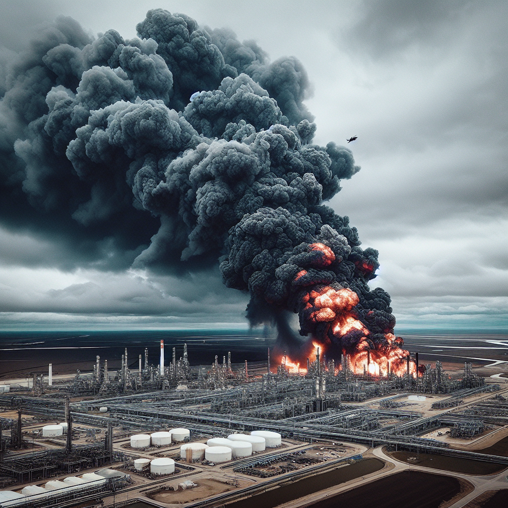 Drone Strike Ignites Blaze at Major Russian Oil Refinery