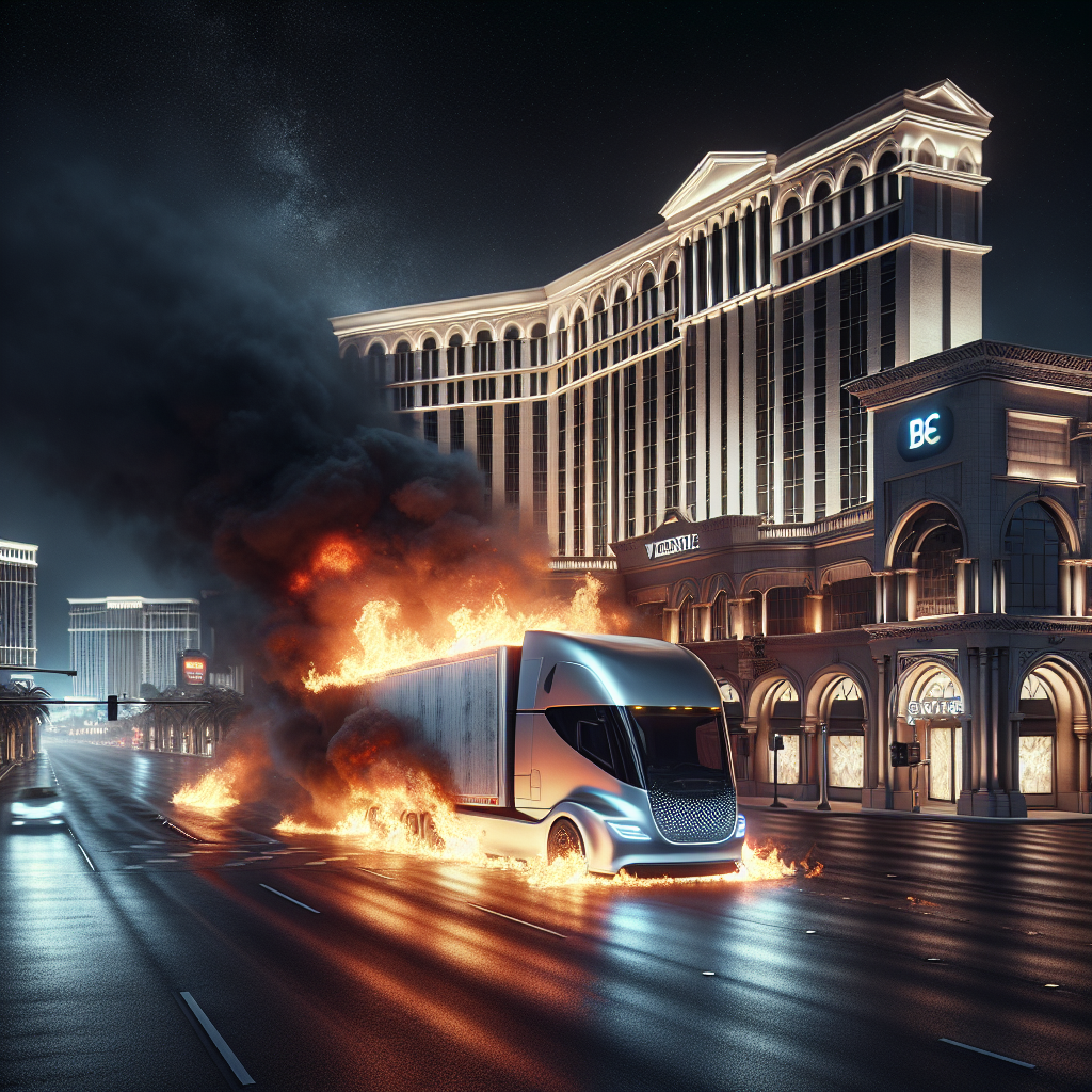 Fatal Tesla Truck Fire Erupts Near Trump Hotel in Las Vegas
