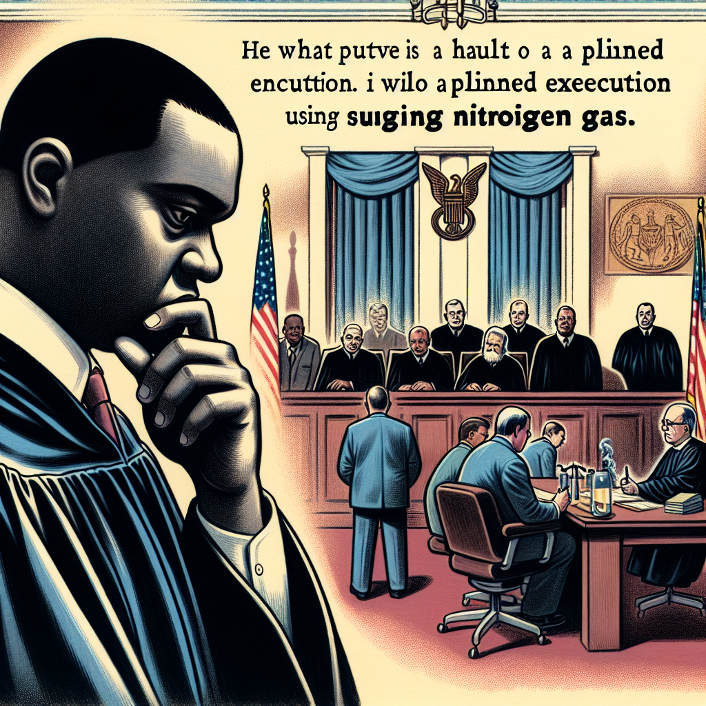 Federal Judge Considers Halting Alabama's Planned Nitrogen Gas Execution