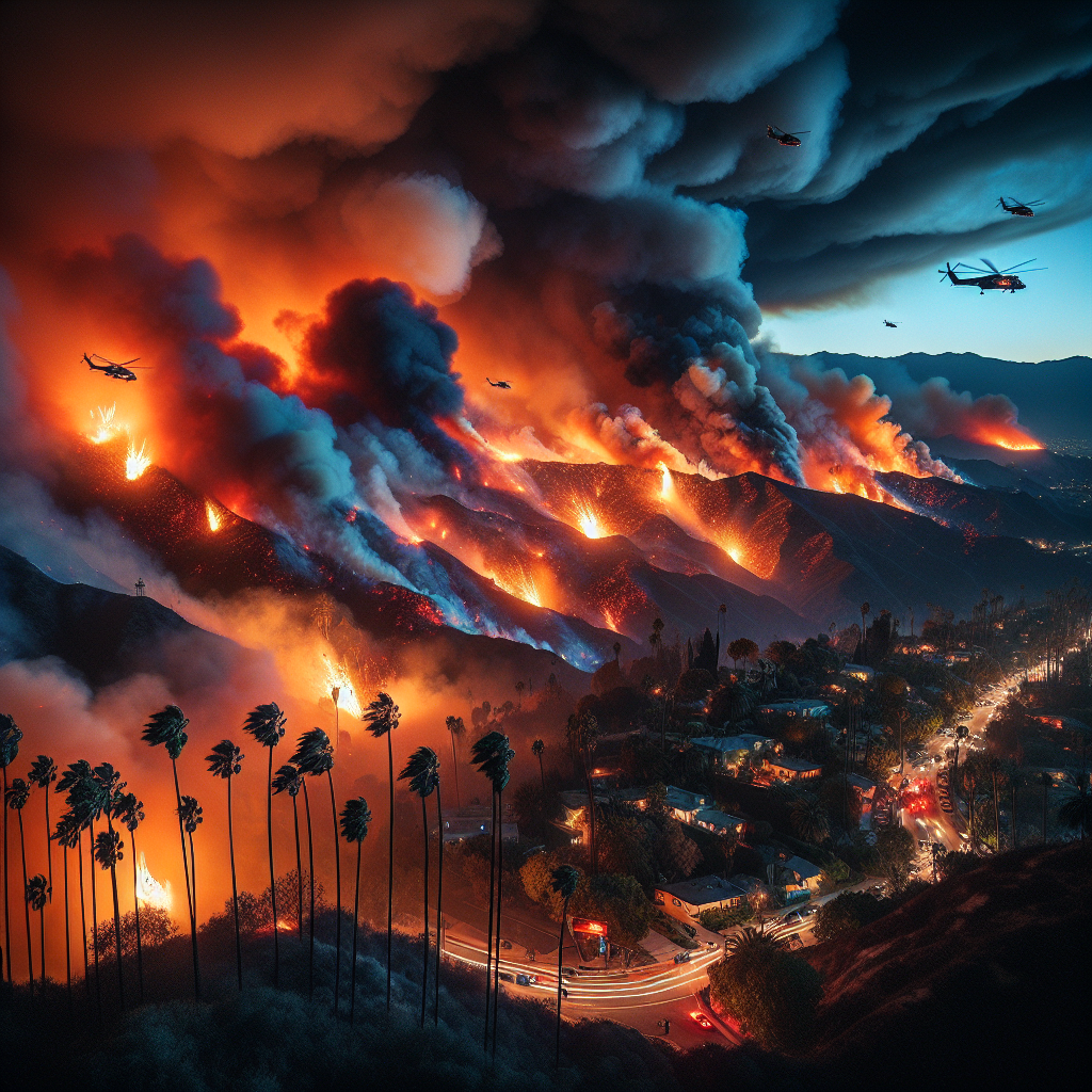 Fierce Winds Fuel Wildfires and Evacuations in Los Angeles, California
