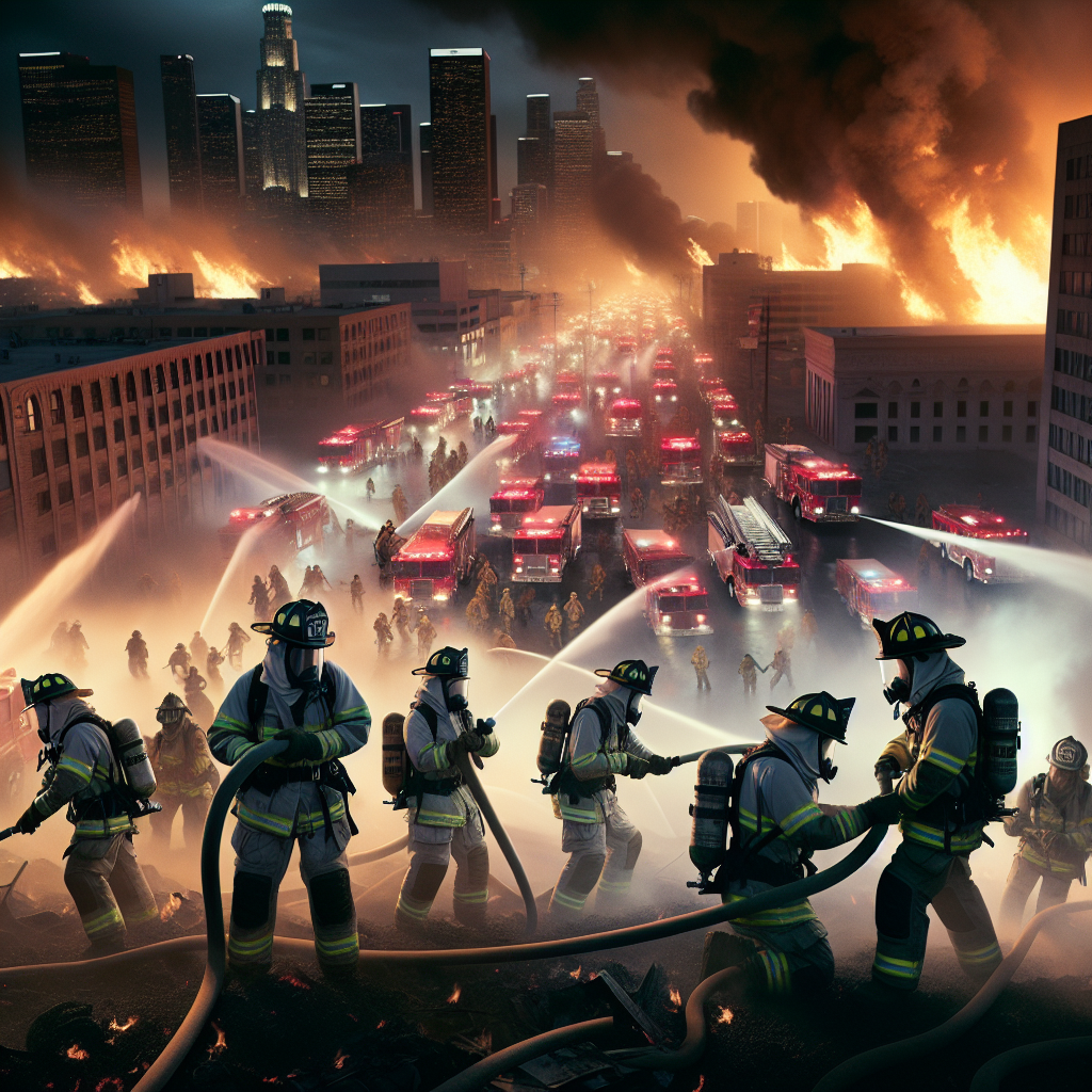 Firefighters Race to Contain Los Angeles Blazes Ahead of Strong Winds