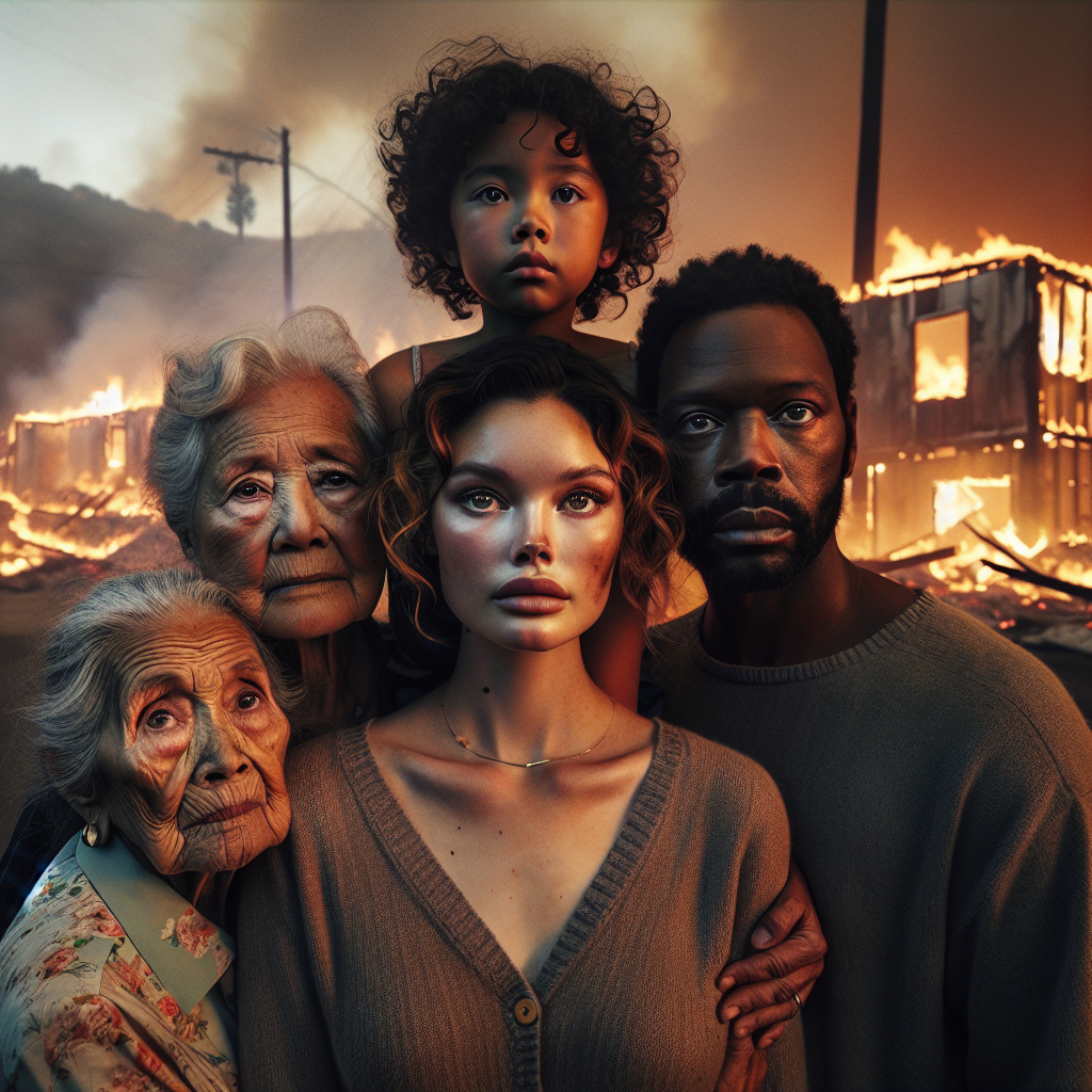 Four Generations Displaced by Los Angeles Wildfires