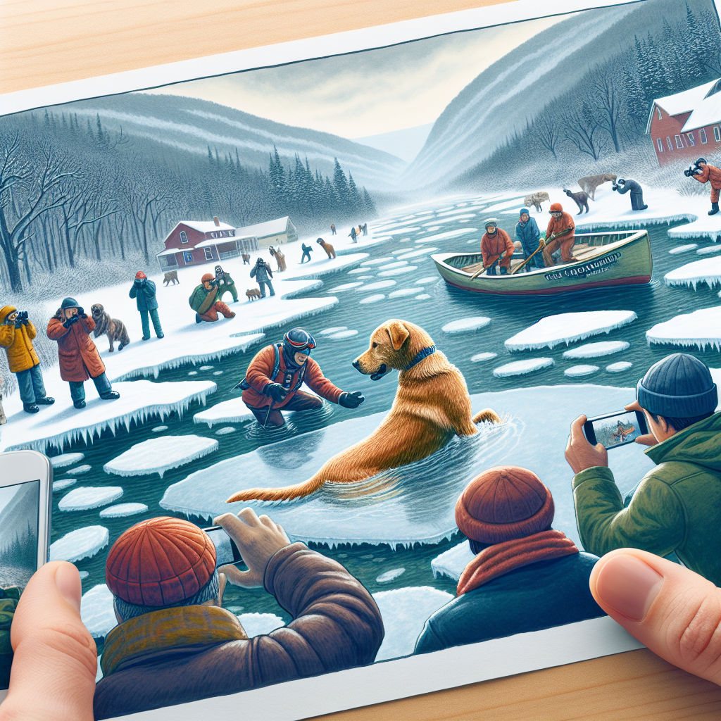 Heroic Dog Rescue from Icy Vermont River Captured on Video