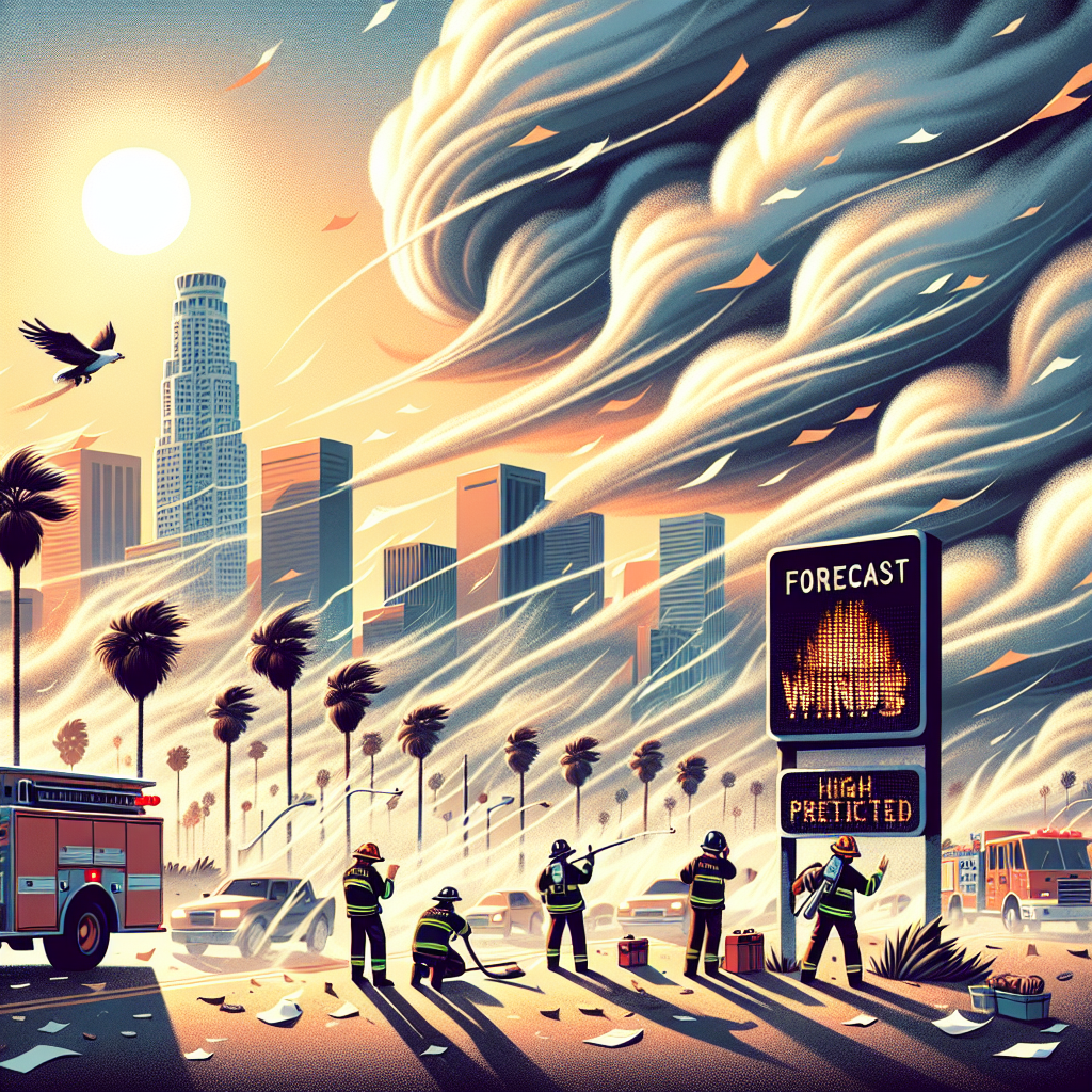 High Winds Predicted for Los Angeles Pose Challenge to Firefighting Efforts