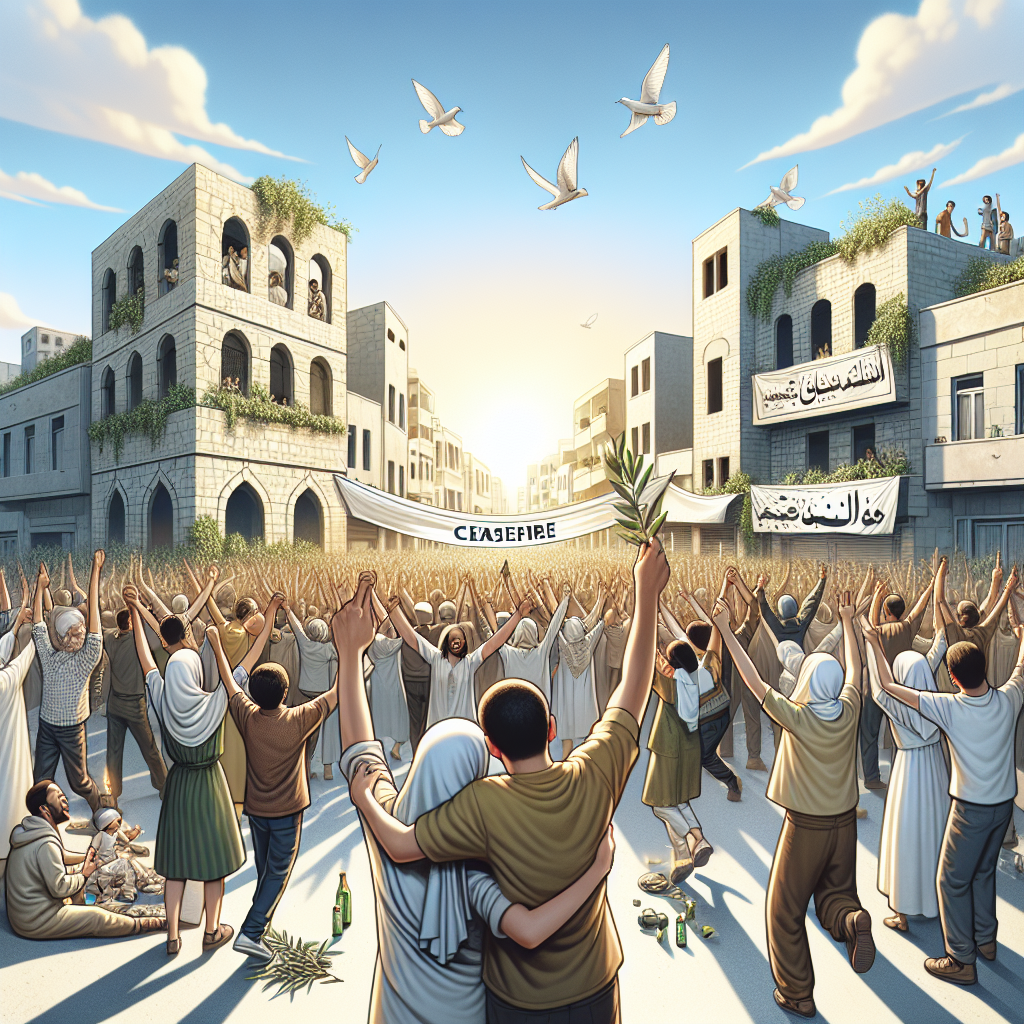 "Hope Restored: Gazans Celebrate Start of Israel-Hamas Ceasefire"