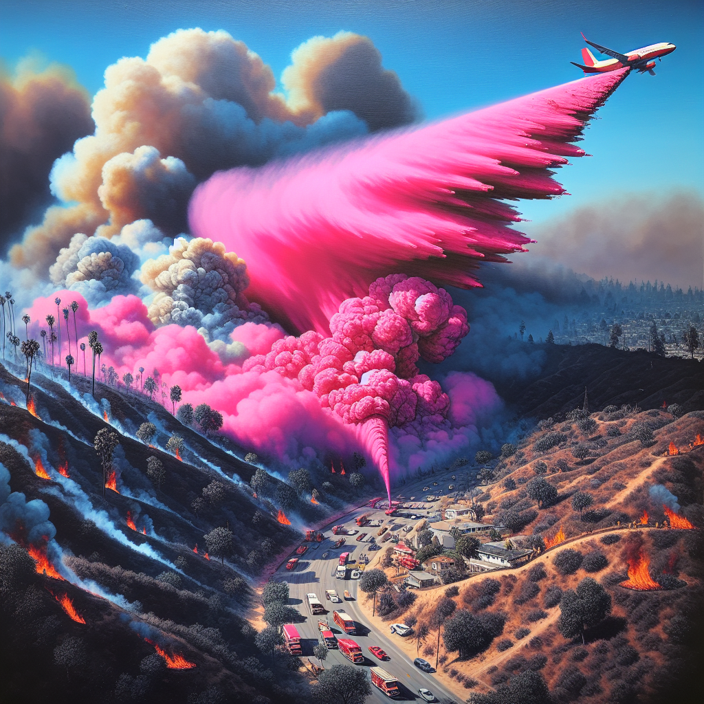 How Pink Powder from Planes Aids in Combating LA Wildfires