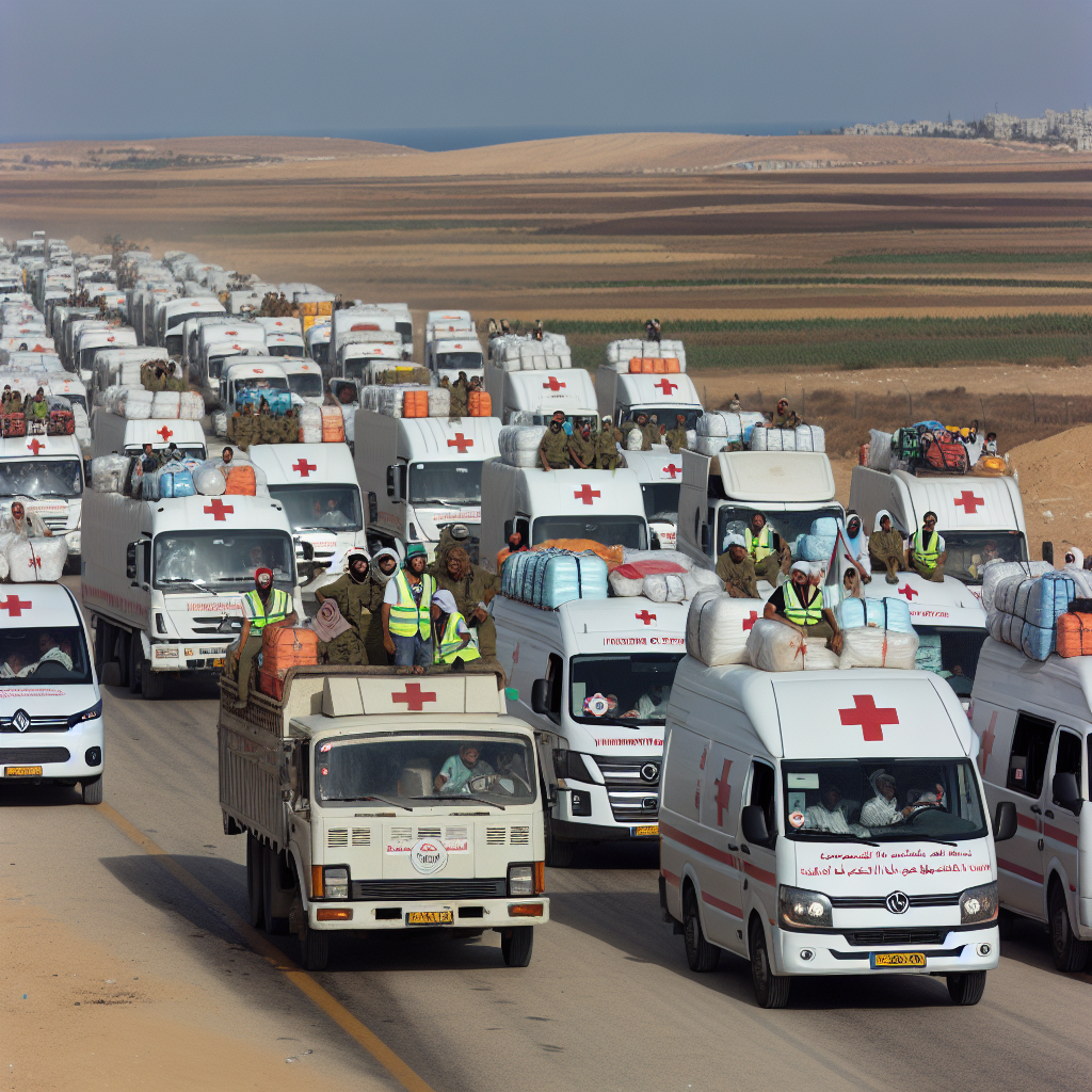 Humanitarian Convoy Crosses Kerem Shalom into Gaza