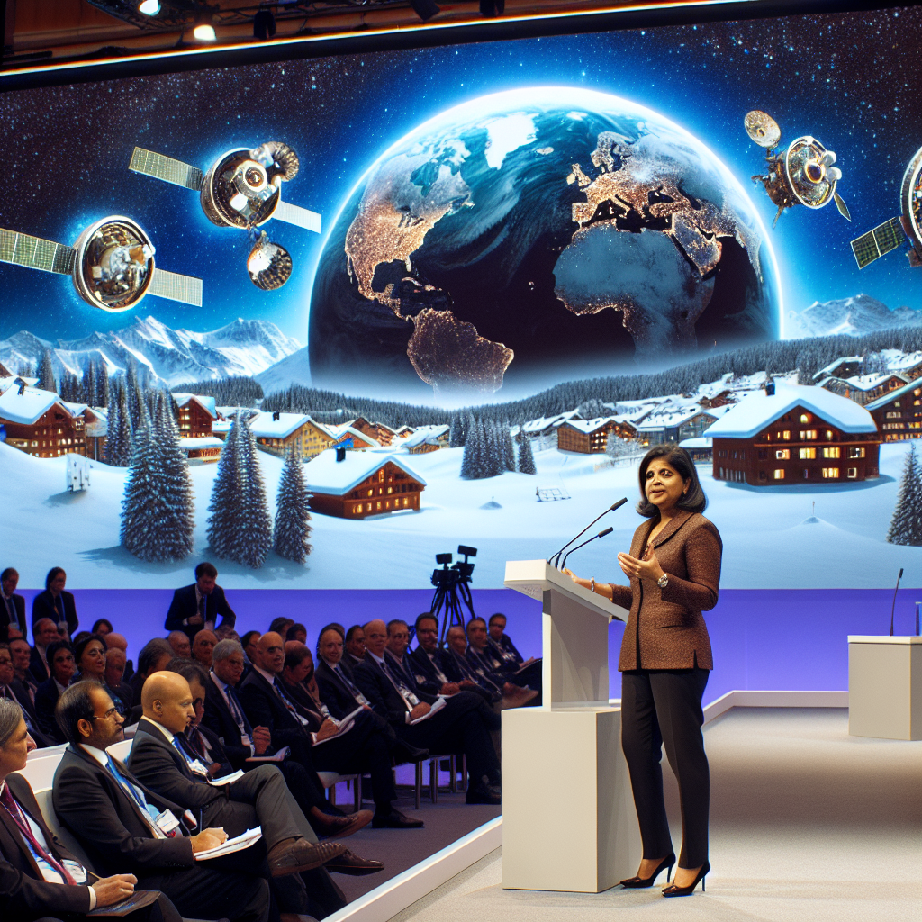 "India's Space Firm CEO Discusses Satellite Monitoring at Davos"
