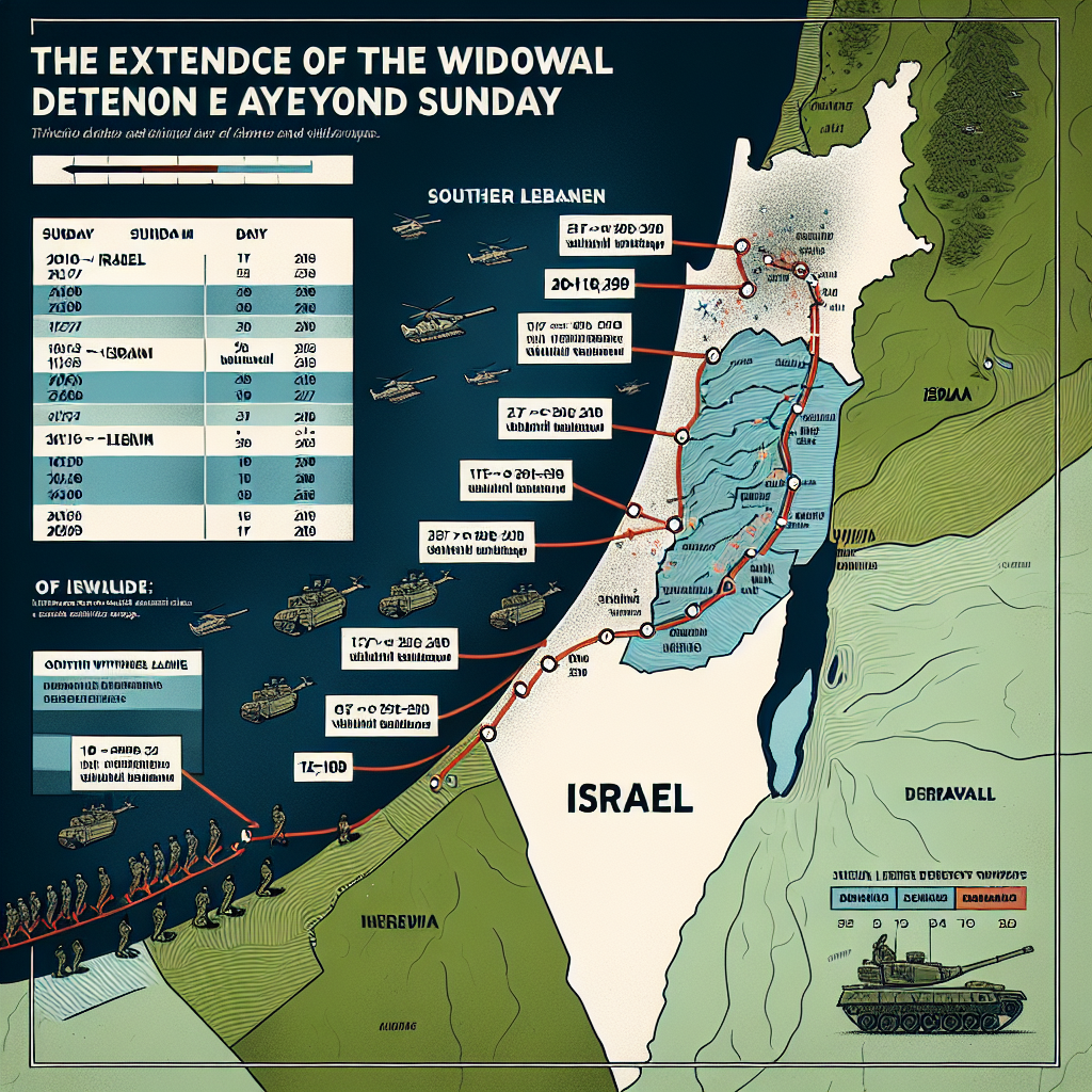 Israel Extends Withdrawal Deadline from Southern Lebanon Beyond Sunday