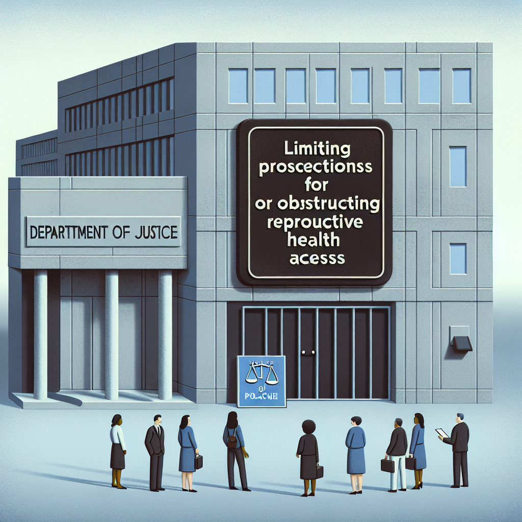 Justice Department Limits Prosecutions for Obstructing Reproductive Health Access