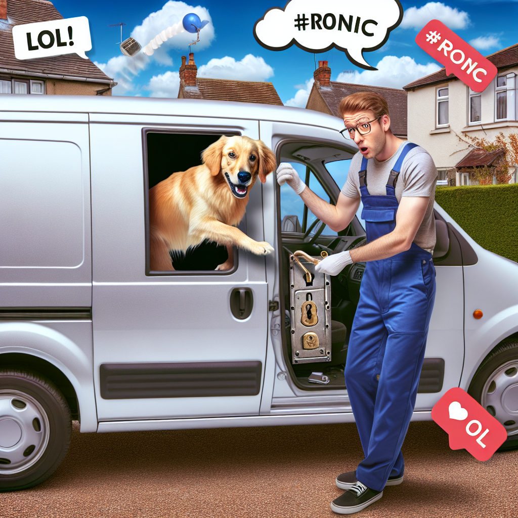 Locksmith's Dog Locks Him Out of Van, Sparking Ironic Social Media Reactions